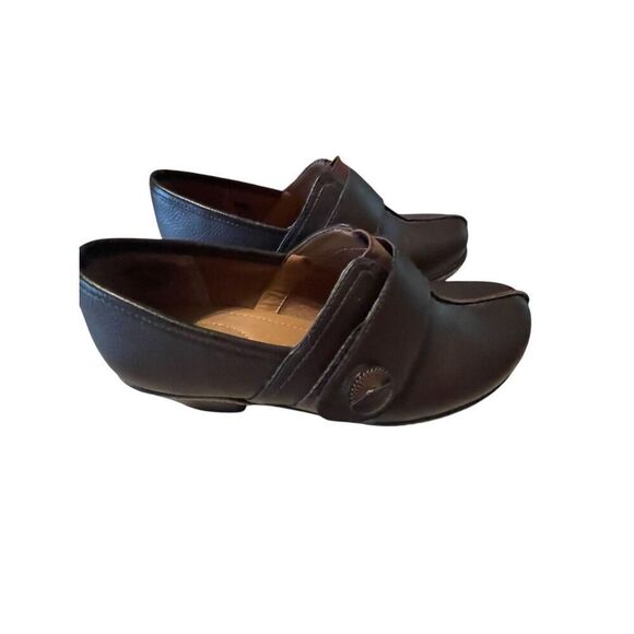 New Thom McAn Womens Dark Brown Leather Gennie Clogs Size 9 W - Picture 5 of 15